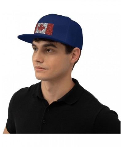 Flag of Canada with Polygon Effect Baseball Cap for Men Women Snapback Hat Trucker Flat Bill Caps Sun Hat Navy Blue $12.48 Ba...