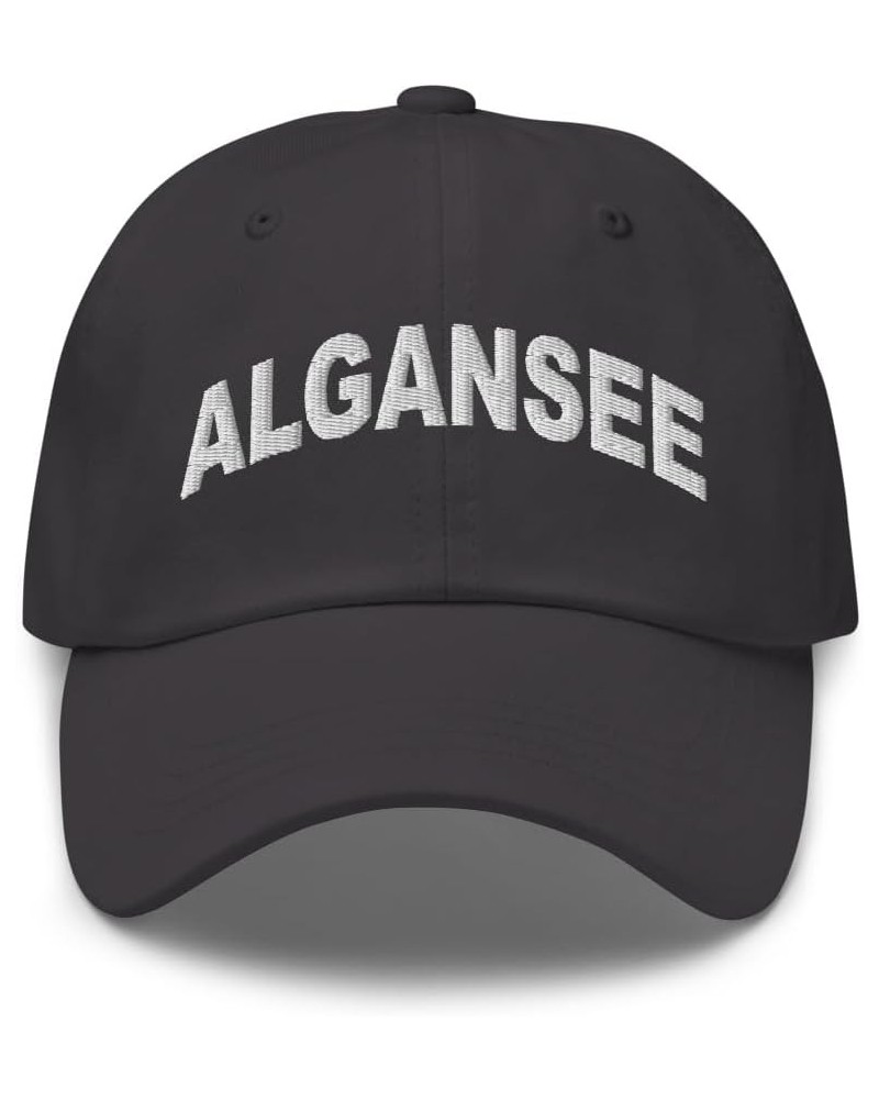 Algansee Michigan Hat Algansee MI Cap Embroidered Dad Hat Adjustable Strap Closure Unisex Dark Grey $17.60 Baseball Caps