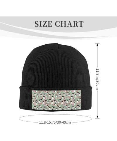 English Springer Spaniel Dog Print Beanie Hat Novelty Cuffed Cap for Men Women Cycling Black $13.69 Skullies & Beanies