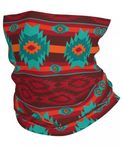 Southwestern Navajo Aztec Native Red Neck Gaiter For Women Men Face Mask Balaclava Bandana Headwear Scarf $9.99 Balaclavas