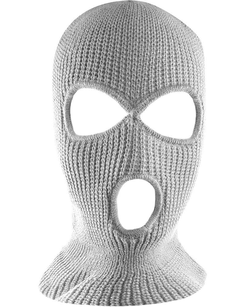 Knit Sew Acrylic Outdoor Full Face Cover Thermal Ski Mask One Size Fits Most Grey $7.14 Balaclavas