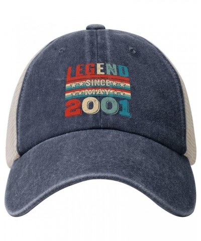 Legend Since May -2001 Baseball Cap for Women Mens Hats Retro Mesh Caps Dad Hat Navy Blue $10.97 Baseball Caps