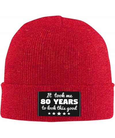 80th Birthday Gift It Took 80 Years to Look This Good Funny Beanie Hat Men Knit Hat Women Skull Cap Hedging Hat Black Red $9....