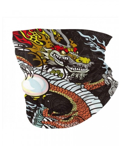 Chinese Dragon Bandana Neck Gaiter Face Mask Cover with 5layers Filters $18.87 Balaclavas