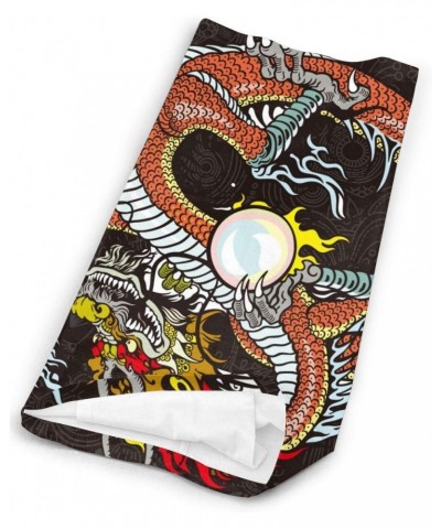 Chinese Dragon Bandana Neck Gaiter Face Mask Cover with 5layers Filters $18.87 Balaclavas