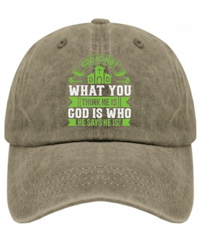 god is not wwhat You Think he is Sun hat Womens mesh hat Hiking hat Women Gifts for Her Beach Cap Pigment Khaki $10.50 Sun Hats