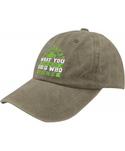 god is not wwhat You Think he is Sun hat Womens mesh hat Hiking hat Women Gifts for Her Beach Cap Pigment Khaki $10.50 Sun Hats