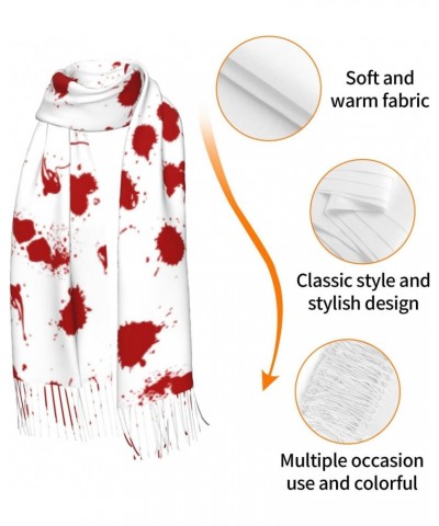 Halloween Blood Splat Splash Spot Tassel Scarf Wraps Fashion Fringed Scarves Classic Winter Warm Shawl Scarf Gifts $15.11 Sca...