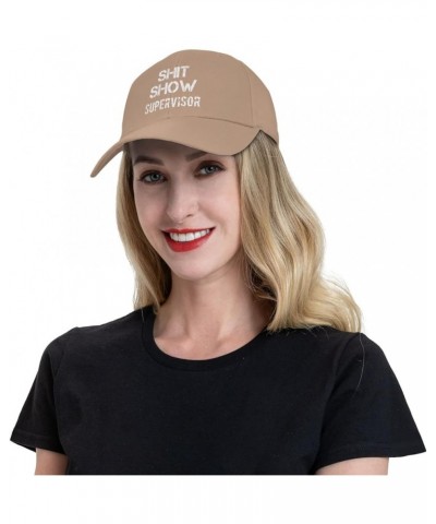 Shit Show Supervisor Hat Women Baseball Hat Funny Hat Natural $12.21 Cowboy Hats