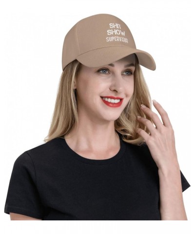 Shit Show Supervisor Hat Women Baseball Hat Funny Hat Natural $12.21 Cowboy Hats