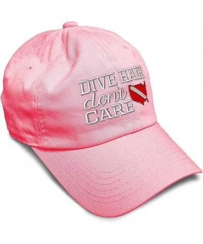 Soft Baseball Cap Dive Hair Don't Care Embroidery Humor Country Twill Cotton Dad Hats for Men & Women Coral Design Only $15.0...