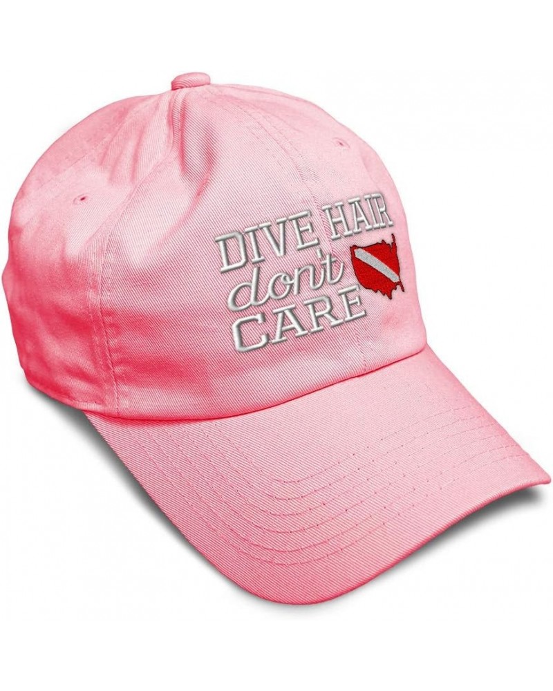 Soft Baseball Cap Dive Hair Don't Care Embroidery Humor Country Twill Cotton Dad Hats for Men & Women Coral Design Only $15.0...