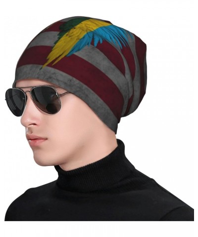 Wings Rwanda and USA American Chic Knit Beanies: Cozy Skull Caps for Winter Warmth at Home & Outdoors!60 Black $12.58 Skullie...