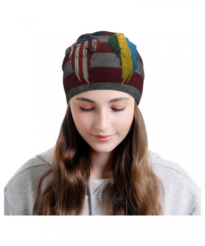 Wings Rwanda and USA American Chic Knit Beanies: Cozy Skull Caps for Winter Warmth at Home & Outdoors!60 Black $12.58 Skullie...