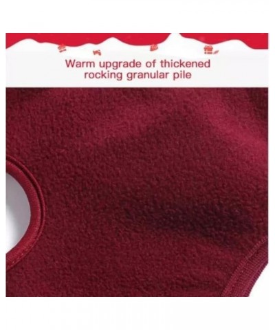 Winter Fleece Mask Warm Mask,Full Cover Face Mask Outdoor Windproof Mask Breathable Thickened Dustproof Reusable Mask Red $9....