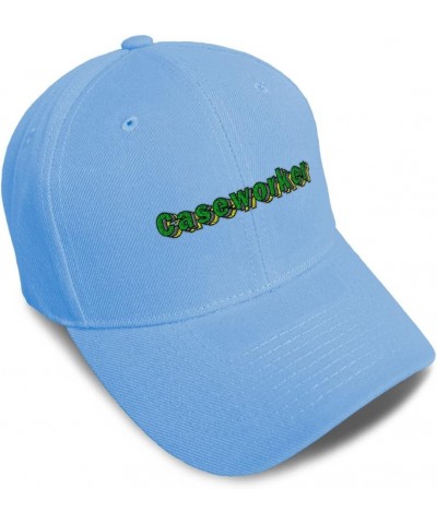 Custom Baseball Cap Caseworker History Acrylic Reports Dad Hats for Men and Women Light Blue Design Only $15.11 Baseball Caps