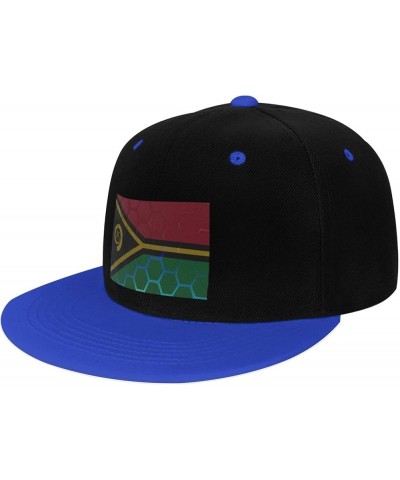 Flag of Vanuatu Snapback Hat for Men Women Baseball Cap Trucker Flat Bill Hats Dad Caps Blue $14.54 Baseball Caps