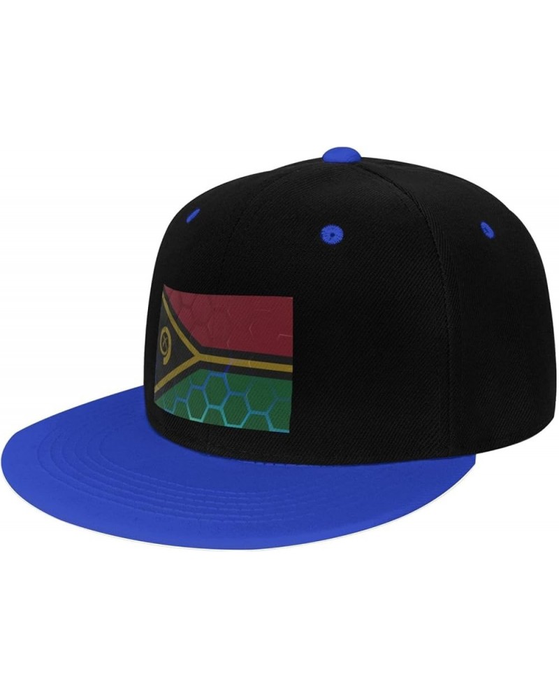 Flag of Vanuatu Snapback Hat for Men Women Baseball Cap Trucker Flat Bill Hats Dad Caps Blue $14.54 Baseball Caps