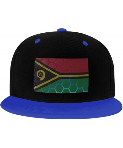 Flag of Vanuatu Snapback Hat for Men Women Baseball Cap Trucker Flat Bill Hats Dad Caps Blue $14.54 Baseball Caps