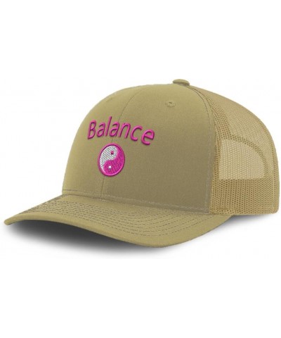 Trucker Hat Baseball Cap Balance Yin Yang Cotton Dad Hats for Men & Women Khaki $13.23 Baseball Caps