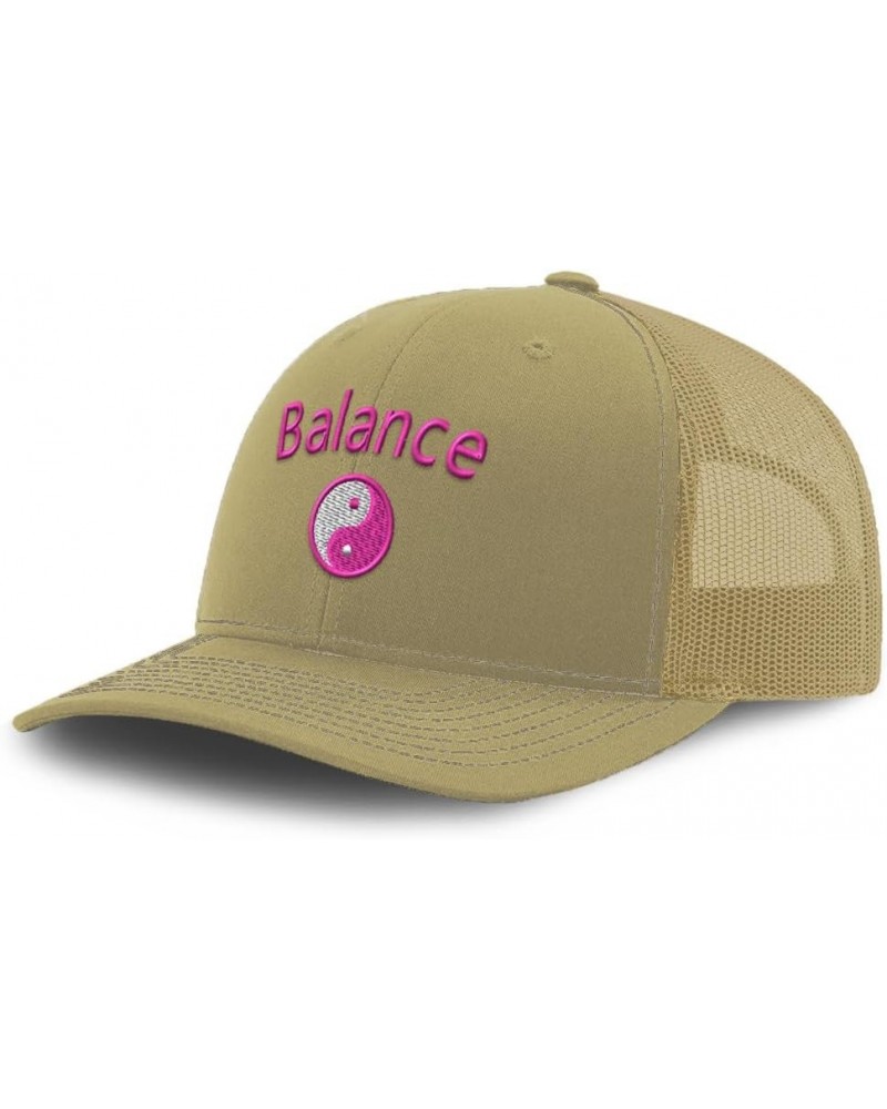 Trucker Hat Baseball Cap Balance Yin Yang Cotton Dad Hats for Men & Women Khaki $13.23 Baseball Caps