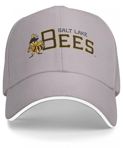 Salt Lake Bees Sandwich Cap Unisex Classic Baseball Capunisex Adjustable Casquette Dad Hat Gray $10.47 Baseball Caps