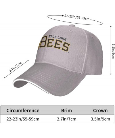 Salt Lake Bees Sandwich Cap Unisex Classic Baseball Capunisex Adjustable Casquette Dad Hat Gray $10.47 Baseball Caps