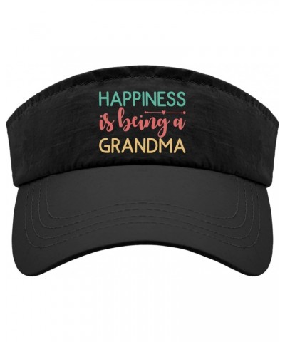 Happiness is Being A Grandma Caps Visor Hats for Teens Golf Hat Packable Beach Cap $10.99 Visors