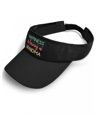 Happiness is Being A Grandma Caps Visor Hats for Teens Golf Hat Packable Beach Cap $10.99 Visors