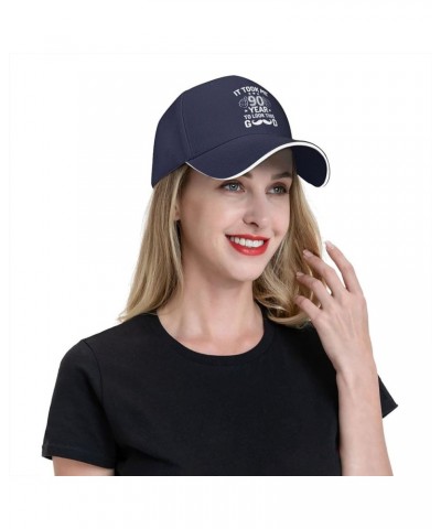 90th Birthday Gift It Took Me 90 Years to Look This Good Hat for Men Dad Hats Trendy Cap Navy Blue $8.83 Baseball Caps