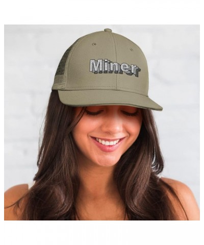 Custom Trucker Hat Baseball Cap Miner Prospector Cotton Geology Dad Hats for Men & Women Loden Black Design Only $17.69 Baseb...