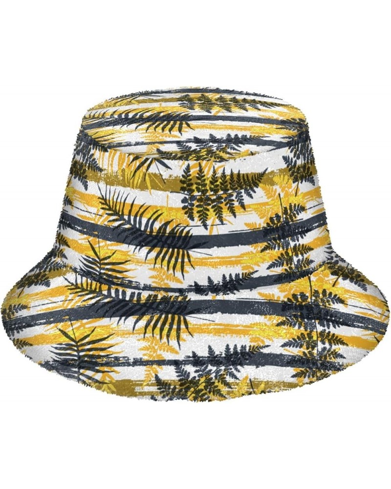 Winter Fluffy Plush Soft Plush Bucket Hat,Black Yellow Leaf Stripes Lovely Fisherman Cap, Fashion Outdoor Thick Warm Sun Cap ...