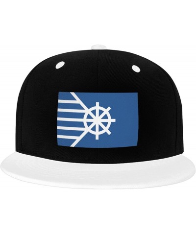 Flag of East End, Cincinnati, Ohio Snapback Hat for Men Women Baseball Cap Trucker Flat Bill Hats Dad Caps White $13.57 Baseb...