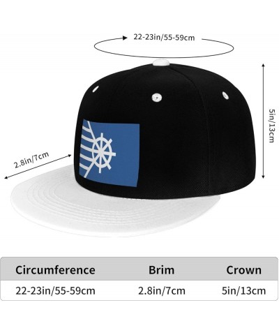 Flag of East End, Cincinnati, Ohio Snapback Hat for Men Women Baseball Cap Trucker Flat Bill Hats Dad Caps White $13.57 Baseb...