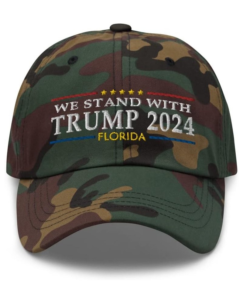 Florida for Trump 2024 Hat :: RAF Collection Green Camo $20.15 Baseball Caps