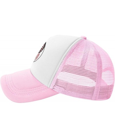 Yin Yang Tree American Mexico Flag Men Women Mesh Baseball Cap Pink $21.83 Baseball Caps