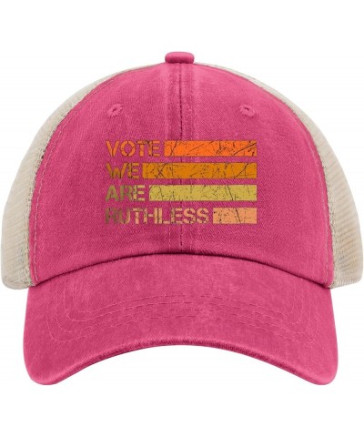 Vote Hat Vote We're Ruthless Hats for Womens Men AllBlack Vintage Hat Bucket Hat Fishing Hats Dad Hats Pink $13.56 Cowboy Hats