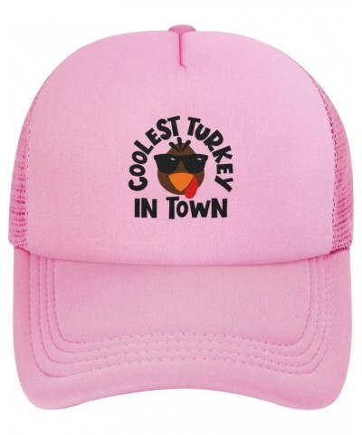 Coolest Turkey in Town Cap Fashion Trucker Baseball Hat Unisex Pink $8.48 Baseball Caps