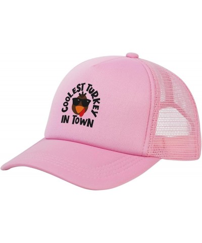 Coolest Turkey in Town Cap Fashion Trucker Baseball Hat Unisex Pink $8.48 Baseball Caps