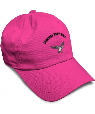 Custom Soft Baseball Cap Osprey Embroidery Birds Bird Embroidery Twill Cotton Dad Hats for Men & Women Hot Pink Personalized ...