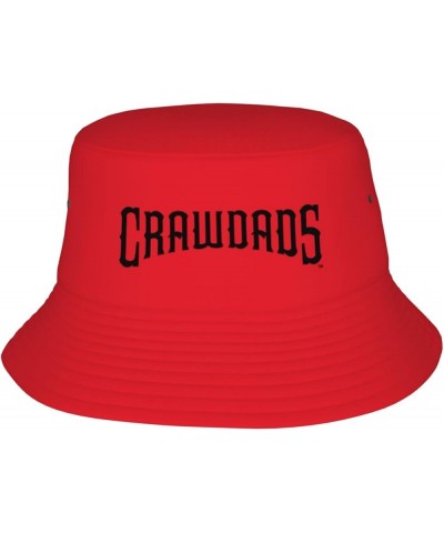 Hickory Crawdads Bucket Hats Fashion Sun Cap Packable Outdoor Fisherman Hat Black $10.50 Bucket Hats