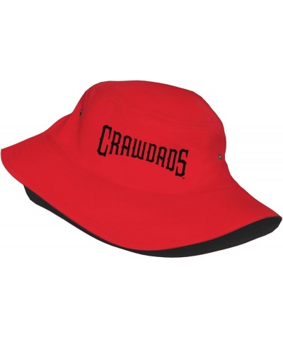 Hickory Crawdads Bucket Hats Fashion Sun Cap Packable Outdoor Fisherman Hat Black $10.50 Bucket Hats