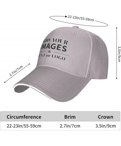 Custom Baseball Cap Be Applicable for Exercise Custom Hats for Women Design Gift for Dad/Mom Design Your Text Black Gray $9.5...