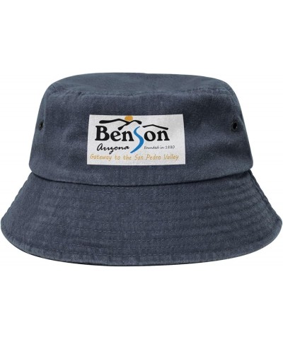 Flag of Benson, Arizona Bucket Hat for Women Men Summer Travel Sun Hat Outdoor Cap Funny Bucket Hats Navy Blue $11.98 Bucket ...