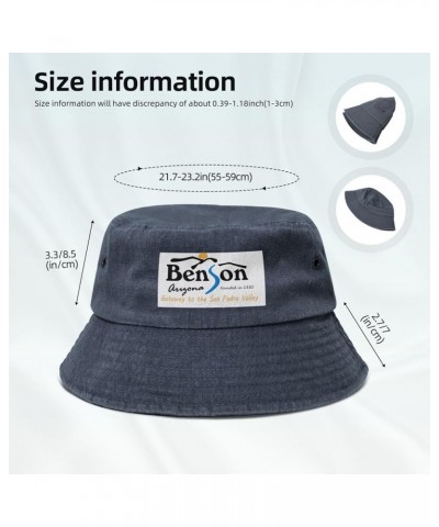 Flag of Benson, Arizona Bucket Hat for Women Men Summer Travel Sun Hat Outdoor Cap Funny Bucket Hats Navy Blue $11.98 Bucket ...