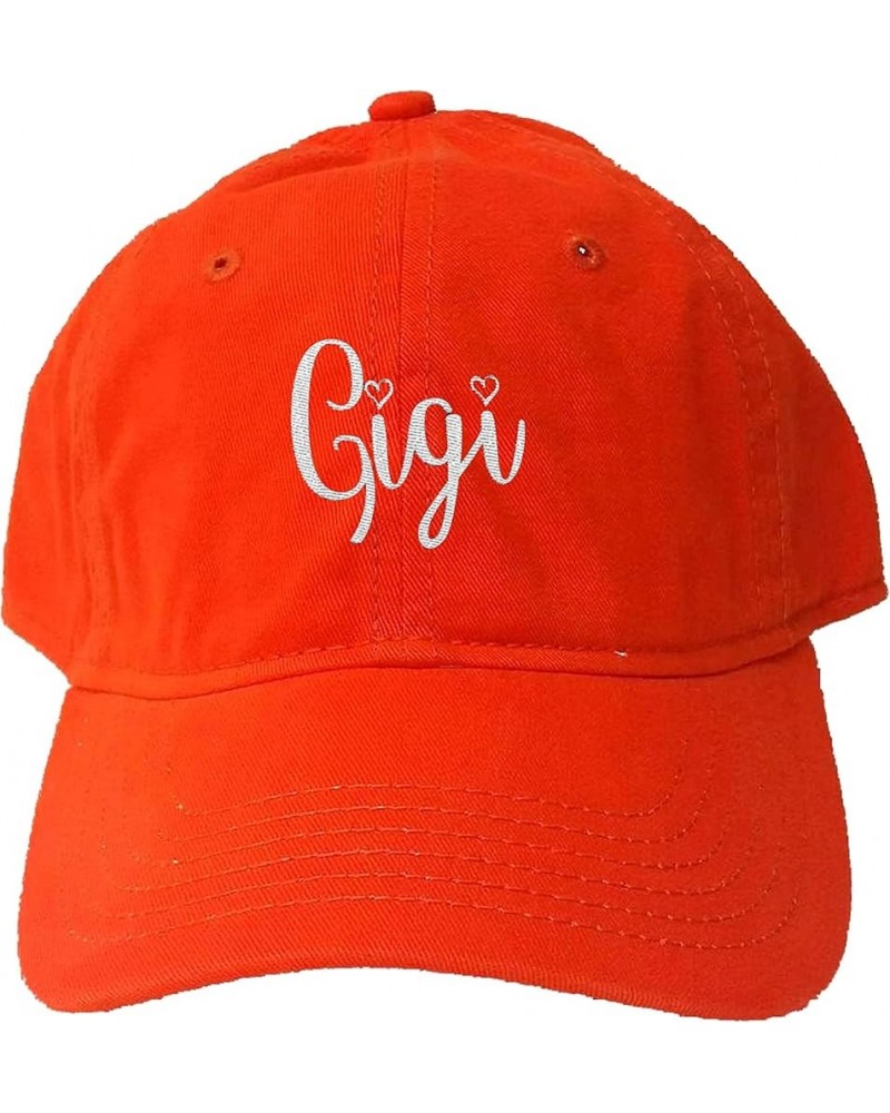 Gigi Gift Idea Grandma Aunt Dad Deluxe Trucker Flatbill Baseball Embroidered Hat Deluxe Dad Orange $12.28 Baseball Caps