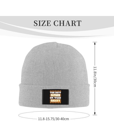 The Best Father in The Galaxy Beanie Hat for Men Women Soft Cozy Skull Cap Winter Warm Knit Hats Gray $12.97 Skullies & Beanies