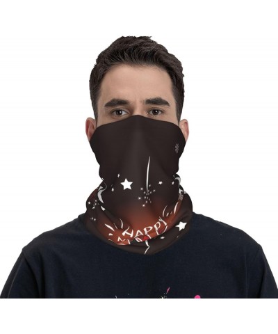 Neck Balaclava For Adults Multipurpose Dust Wind Sun Protection Face Mask Durable Bandana Happy New Year 3 $10.37 Balaclavas