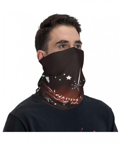 Neck Balaclava For Adults Multipurpose Dust Wind Sun Protection Face Mask Durable Bandana Happy New Year 3 $10.37 Balaclavas