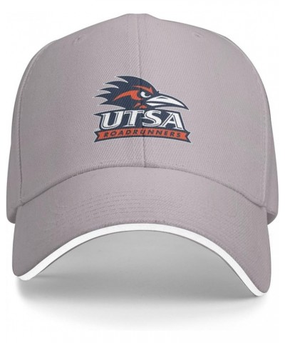 UTSA Roadrunners Sandwich Cap Unisex Classic Baseball Capunisex Adjustable Casquette Dad Hat Gray $7.65 Baseball Caps